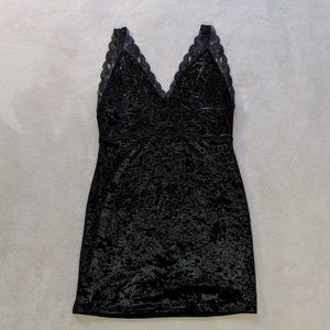 Black Velour Free People Chemise